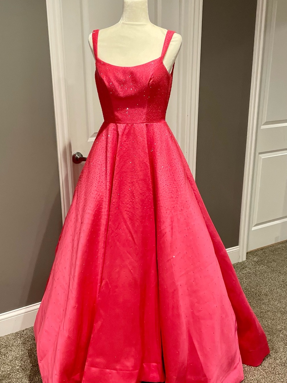 Rachel Allan Fuchsia Ball Gown with Sparkling Accents